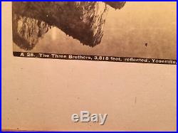 Vintage Taber Photograph The Three Brothers Yosemite, CA. In Orig Frame 16 x 20