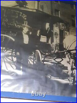 Vintage Tuttle & Rockwell B & W photo of a carrier and his horse & wagon