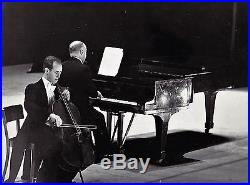 Vintage large photo Rostropovich Russia cellist cello musician music Italy 1951
