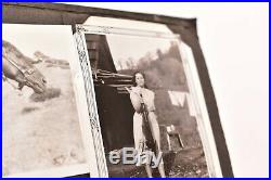 Vintage photo album 1920s 189 BW ATQ pics Horses Cars Kids Candid Antique
