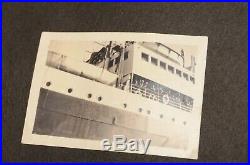 Vintage photo album 1920s-30s 271 BW pics Kids Family Cars Ships Boats Candid