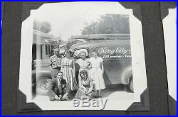 Vintage photo album 1950s-60s 247 pics cars family TWA planes mid century modern