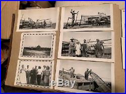 Vintage scrapbook / Photo Album over 450 B&W Pics Farming 1940's Family