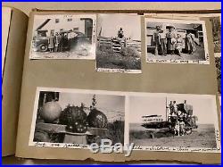 Vintage scrapbook / Photo Album over 450 B&W Pics Farming 1940's Family