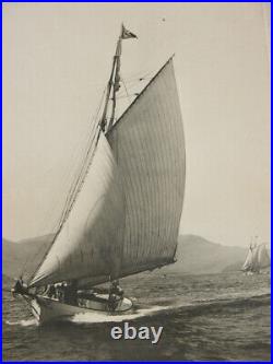 Vtg 1930s 40s SAILING Photograph Photograph Antique Sail Nautical Boat