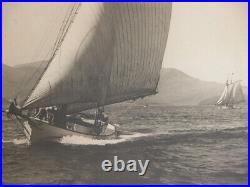 Vtg 1930s 40s SAILING Photograph Photograph Antique Sail Nautical Boat