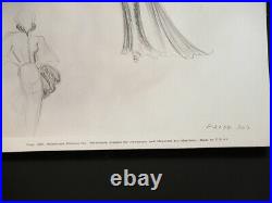 Vtg 1930s Paramount Pictures Photograph Sketch by Edith Head of Dorothy Lamour