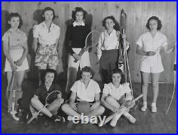 Vtg 1930s Photograph Women Sports Tennis Ski Photograph Orig. Photo J. H. Eastman