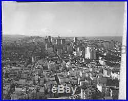 Vtg 1950s 4x5 Photo Negative San Francisco Aerial Cityscape Super Sharp Detailed