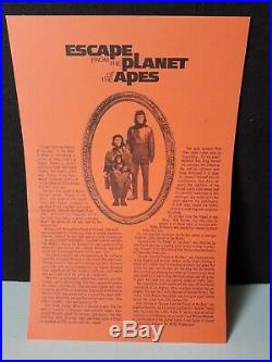 Vtg 1971 Escape From The Planet Of The Apes press release kit with 13 B&W photos