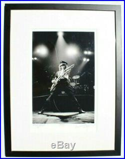 Vtg 1977 Neal Preston JIMMY PAGE Black & White Signed Framed Photo