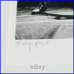 Vtg 1977 Neal Preston JIMMY PAGE Black & White Signed Framed Photo