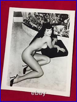 Vtg 50s Original Bettie Page Spectacular L. Burtman Girlie Risque Pinup Photo