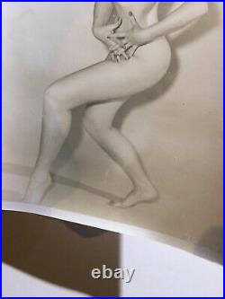 Vtg 50s Original Gelatin Silver Bettie Page Nude Spicy Girlie Risque Pinup Photo