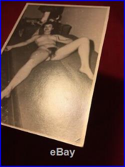 Vtg 50s Original Photo Bettie Page Camera Club Drunk Nude Girlie Risqué Pinup