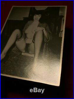 Vtg 50s Original Photo Bettie Page Camera Club Nude Spicy Girlie Risqué Pinup