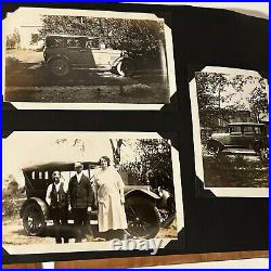 Vtg Album Lot 100 Photos 1920s Americana Family Cars Animals Daily Life Flood