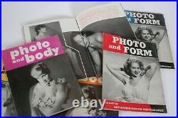 Vtg Bettie Page Pinup Girl Photo & Body Form Book Magazine Lot June King Weegee