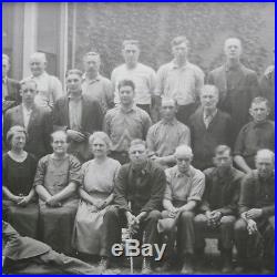 Vtg Clinton Woolen Mill Michigan 28 Panoramic Photo Factory Workers Picture