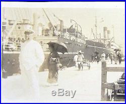 Vtg Photo Album SS Siberia Maru Yokohama Japan San Vincente Steamship 60 photos