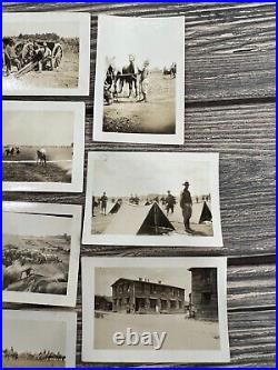 Vtg Photograph 1920's Camp Knox Fort Soldiers Cannons Horses Black & White Lot