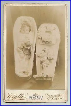 Vtg Toddler Post Mortem Cabinet Photo Chicago Child Coffin Casket