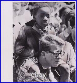 WHITE MAN NEGRO GIRL SELMA MONTGOMERY MS MARCH Civil Rights VINTAGE 1965 photo