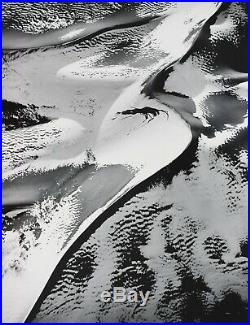 WILLIAM GARNET Vintage Signed Silver Gelatin Sand Dunes with Snow, 1983