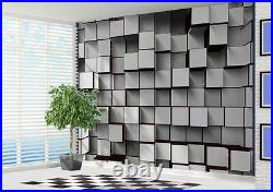 Wallpaper Black and White 3d blocks abstract wall mural photo (22256975)
