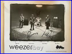 Weezer autographed Photo Rivers Cuomo, Matt Sharp, Patrick Wilson, Brian Bell