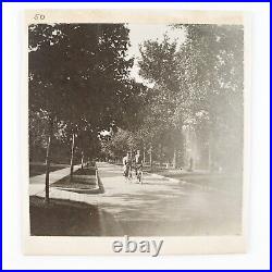 Woodruff Place Indianapolis Cyclists Photo c1898 Bicycle Riding Street Art B1701