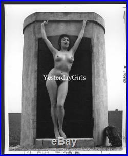 YGST-1304 VINTAGE 1960s B/W 8X10 ART POSED NUDE MODEL OUTDOORS BY SERGE JACQUES
