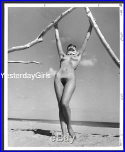 YGST-1311 VINTAGE 1960s B/W 8X10 ART POSED NUDE MODEL OUTDOORS BY SERGE JACQUES