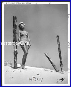 Ygst-1087 Orig. Vintage French B/w Art Posed Nude Shot/signed Serge Jacques